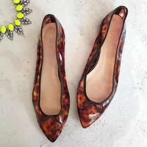J. Crew Gemma tortoise flats